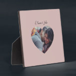 Custom Heart Photo Newlyweds Wedding Gift  Plaque<br><div class="desc">Lovable light spring mint pepermint colour. Minimalist simple modern trendy chic style pastel aestethic in mint solid colour. Mint home decor,  mint wedding decor aesthetic decor,  mint kitchen,  mint colour.</div>