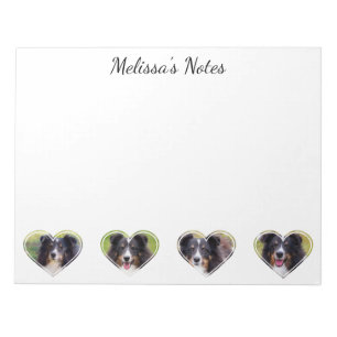 Custom Heart Shape Pet Photos & Personalized Text Notepad
