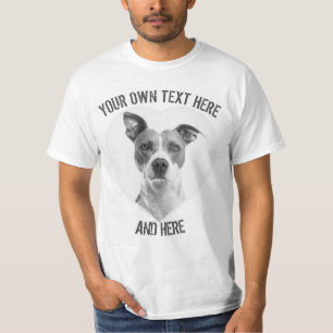 Custom heart shape picture and text T-Shirt