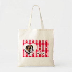 Custom Heart Shaped Boxer Cotton Tote Bag