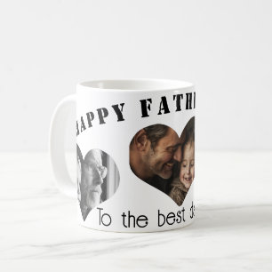 Custom Heart-Shaped Photo Gift For Father's Day Coffee Mug