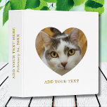 Custom Heart Shaped Photo Text Personalized Binder<br><div class="desc">Upload a photo, add text, and easily create your personalized photo album. Click CUSTOMIZE FURTHER to change the text colour or background colour. You can TRANSFER this DESIGN on other Zazzle products and adjust it to fit most of the Zazzle items. Standard Studio designs are made in high-resolution vector graphics...</div>