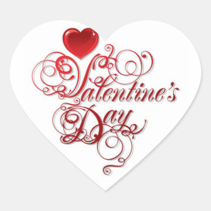 Custom Heart Sticker/Happy Valentines Day Heart Sticker