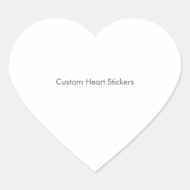 Custom Heart Stickers, Format: Sheet of  Sticker (Front)