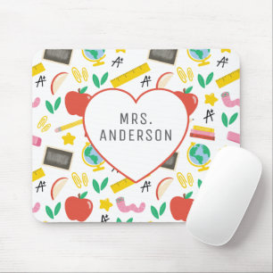Custom Heart Teacher Appreciation Mouse Pad