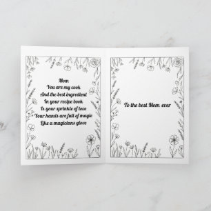 Custom Heartfelt Mother's Day Poem card