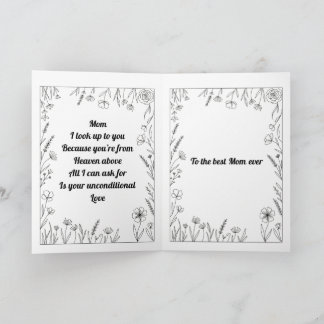 Custom Heartfelt Mother's Day Poem Card