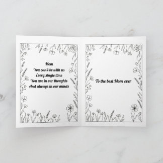 Custom Heartfelt Mother's Day Poem Card. Card