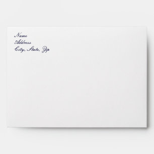 Custom Hearts Ice Blue Ribbon  Envelopes