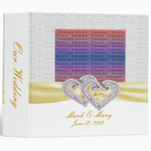 Custom Hearts Lemon Ribbon Photo Binder