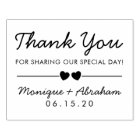 Custom Hearts & Typography Thank You Wedding
