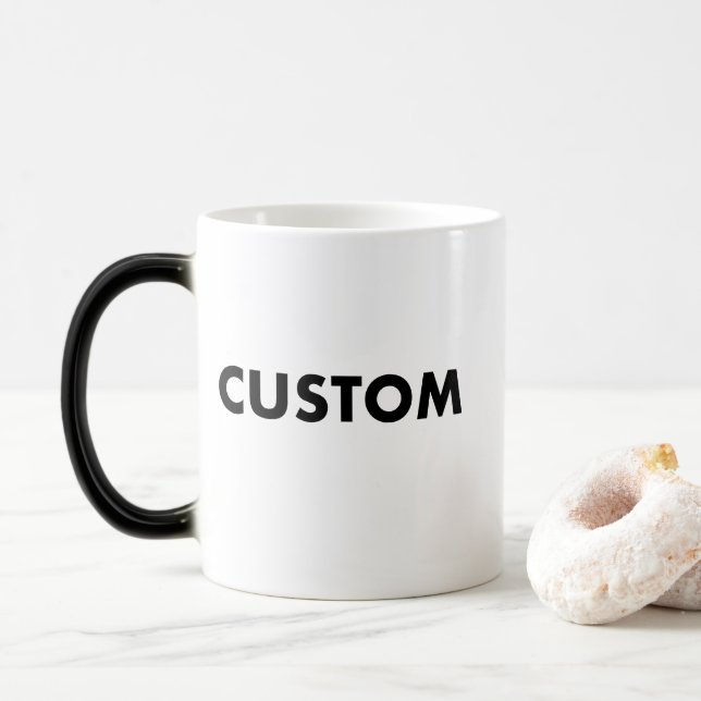 Custom Heat Changing Photo Mug Blank Template 11oz (With Donut)