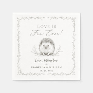 Custom Hedgehog Wedding Pet Keepsake Animal Lover Napkin