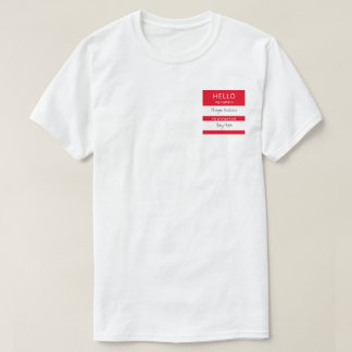 Custom HELLO My Name and Pronouns T-Shirt