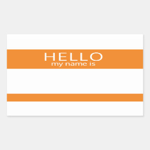 Custom HELLO My Name Is Sticker Badge Blank