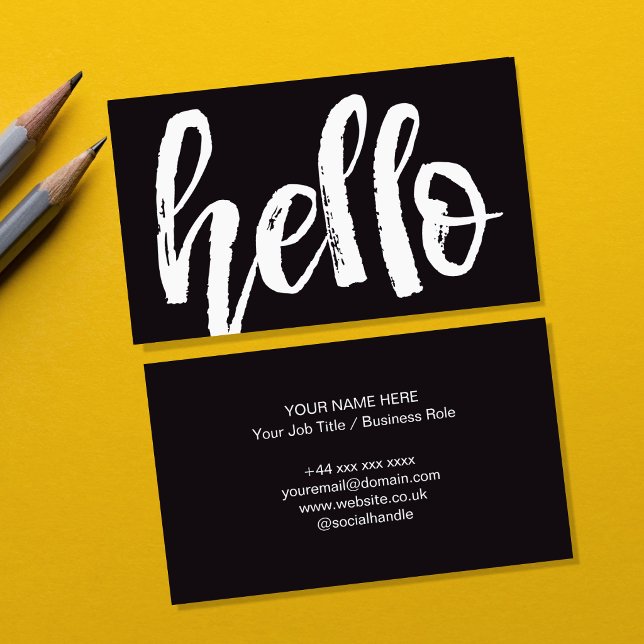 Custom Hello Professional Business Card Template (Creator Uploaded)