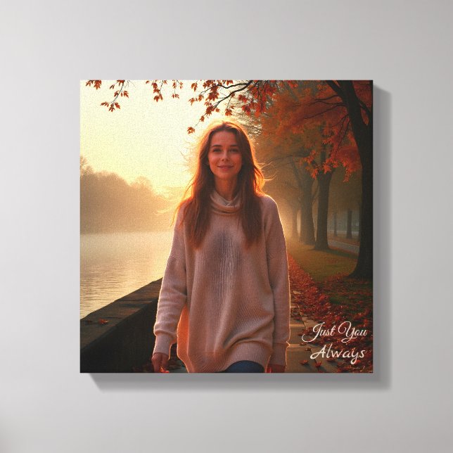 Custom Her Portrait – A Special Gift for Her Canvas Print (Front)
