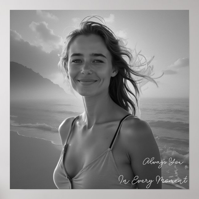 Custom Her Portrait – Simple Photo Gift for Her Poster (Front)