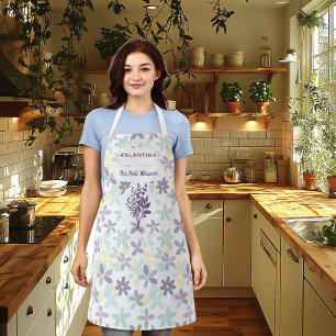 Custom Herb Whisperer with Floral Pastel Patel Apron