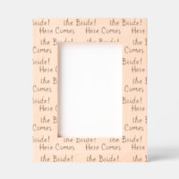 Custom Here Comes the Bride Text Pattern
