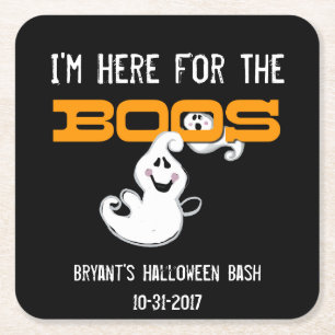 Custom Here for Boos Halloween Party Coasters