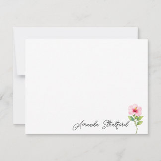 Custom Hibiscus Note Card
