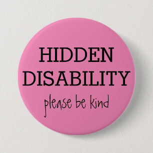 Custom Hidden Disabilities 3 Inch Round Button
