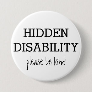 Custom Hidden Disabilities 3 Inch Round Button