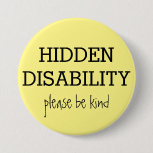 Custom Hidden Disabilities 3 Inch Round Button