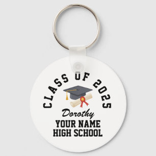 Custom high school graduation party keychain