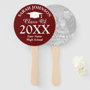 Custom high school graduation party photo hand fan