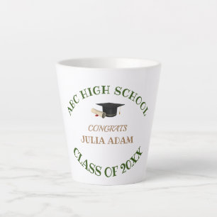 Custom High School Graduation Senior Party Supply Latte Mug