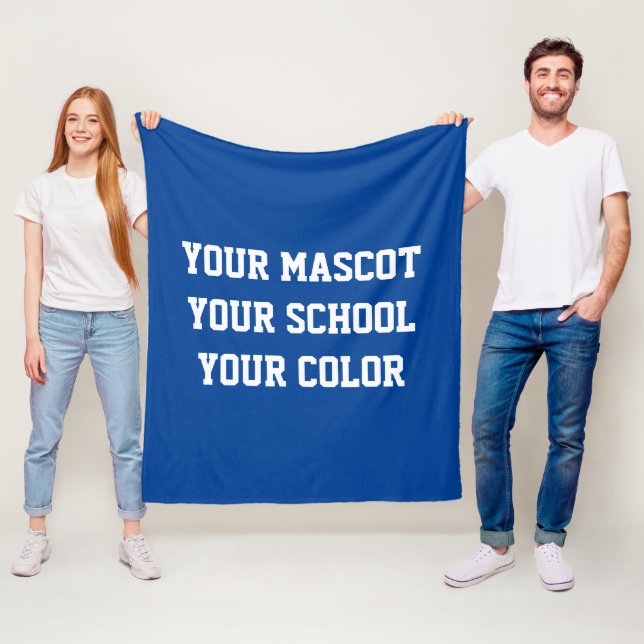 Custom High School Spirt Flag Fleece Blanket (In Situ)