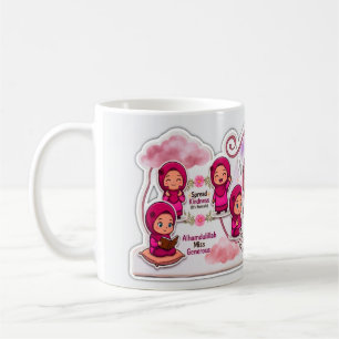 Custom Hijab Cute Kawaii Girls Coffee Mug