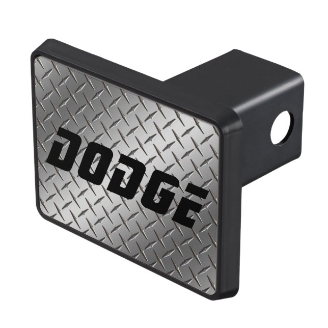 Custom Hitch Cover - Diamond Plate Silver (Top Right)