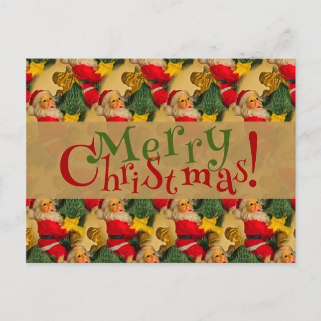 Custom HO! HO! HO! Santa Merry Christmas Postcard (Front)