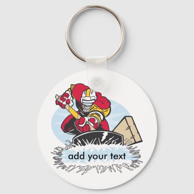 Custom Hockey Player Keychain (Front)