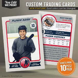 Custom Hockey Trading Card Custom Team Colours Car