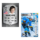 Custom Hockey Trading Card, Silver Shield Player