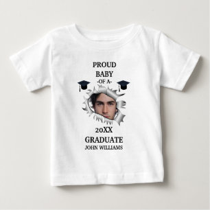 Custom hole graduation photo name template baby T-Shirt