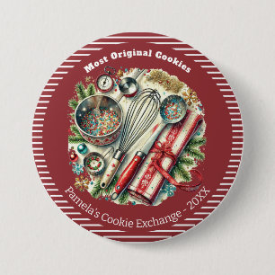 Custom Holiday Baking Award 3 Inch Round Button