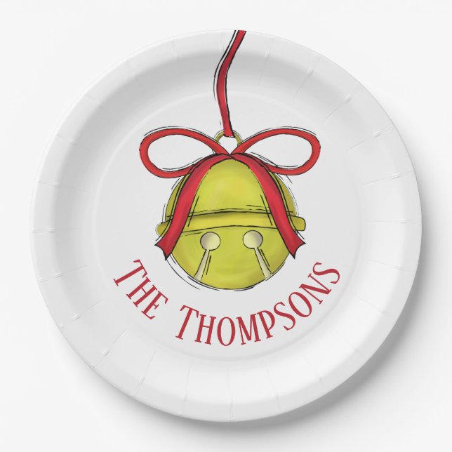 Custom Holiday Christmas Funny Party Paper Plate (Front)