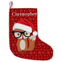 Custom Holiday Fox Glasses Cute Animal Christmas