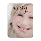 Custom Holiday Photo Magnets Text Personalized