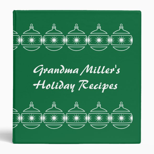 Custom Holiday Recipe Binder (Front)