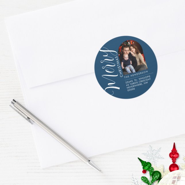 Custom Holiday Return Address Label Add Your PHOTO (Creator Uploaded)