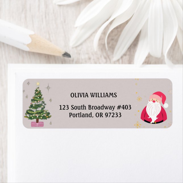 Custom Holiday Santa Address Label (Insitu)