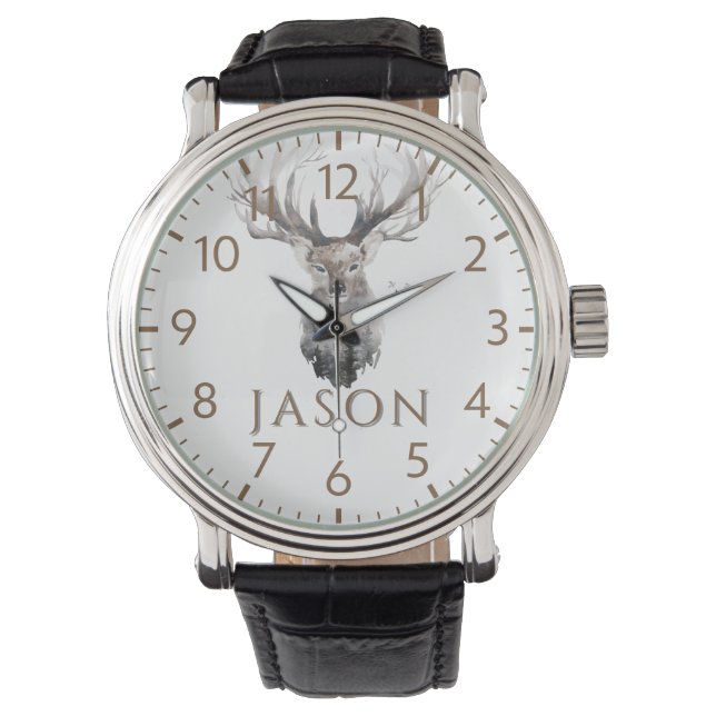 Custom Holiday Watch for Man | Deer Hunter (Front)