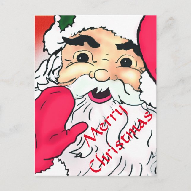 Custom Holiday waving Santa Claus (Front)