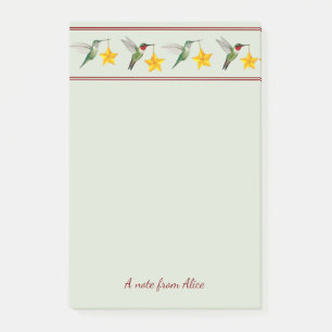 Custom Holidays Hummingbirds Post-it Notes